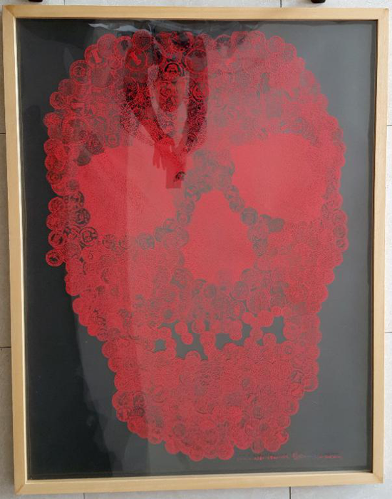 朱发东《无题1》，2009，综合材料绘画，135x105cm