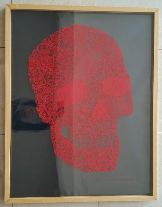 朱发东《无题2》，2009，综合材料绘画，135x105cm