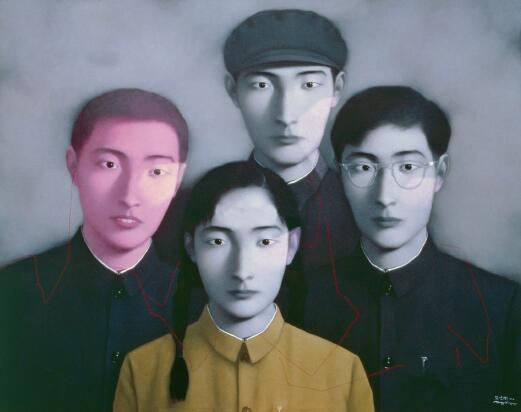 张晓刚《血缘:大家庭二号》,成交价:3818万元