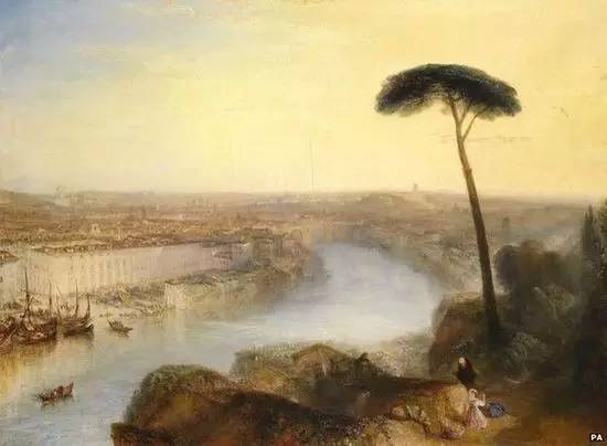 《从阿文提诺山看罗马》（Rome，from Mount Aventine） 1835年作，油彩画布