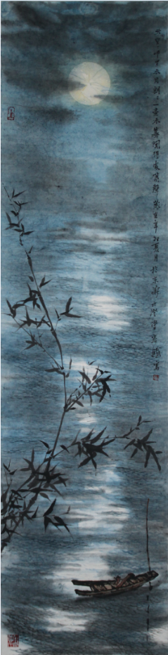   《月下》 160×60cm  2011年