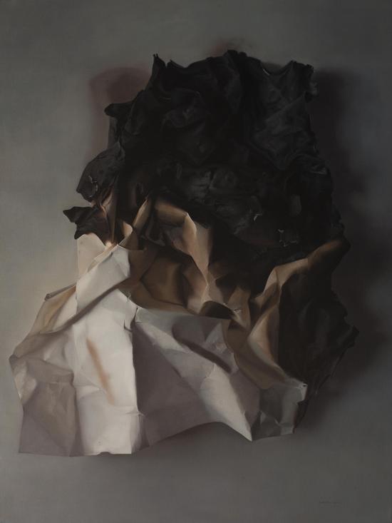潘英国 黑·白-1 布面油画 200x150cm 2016