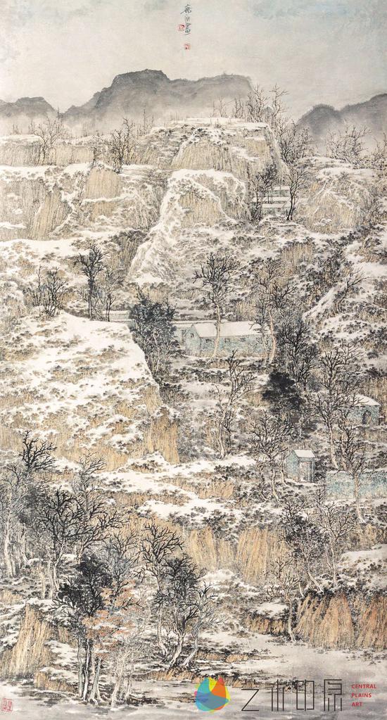 《邙塬初雪》 96cm×180cm