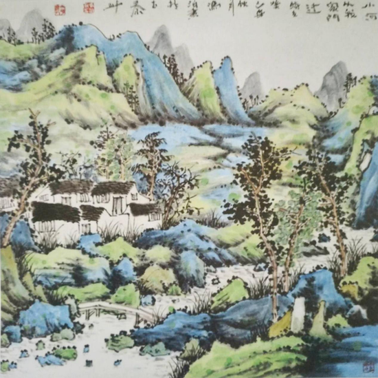   《小河从我家门过》68x68cm