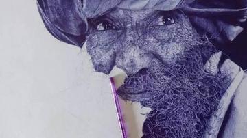 零零后高中生圆珠笔画走红