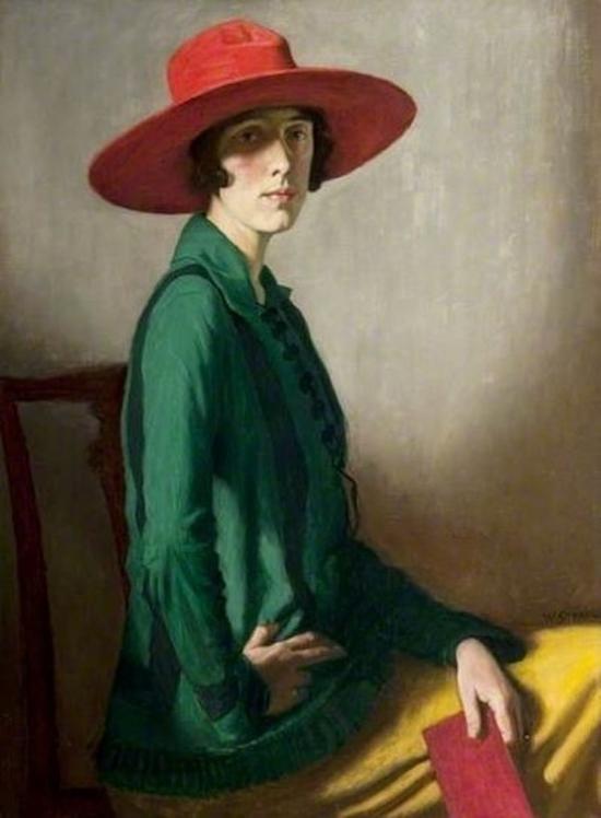 《戴红帽子的女人》（Lady With a Red Hat），1918年，威廉·斯特朗