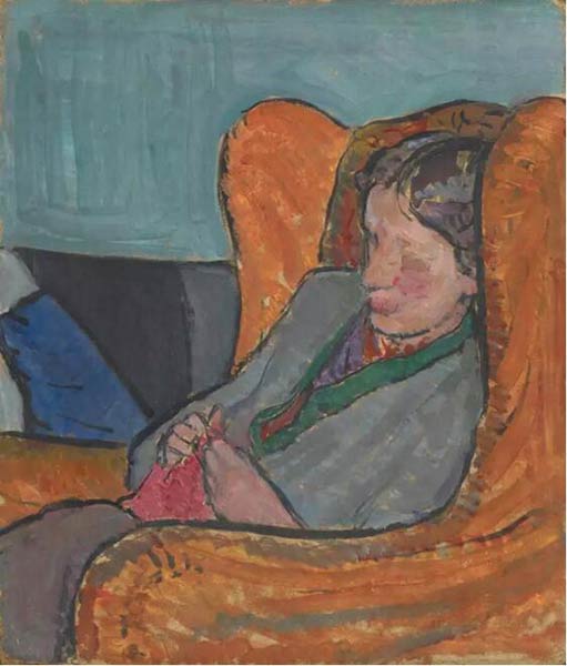 瓦内萨?贝尔，《伍尔夫肖像（Virginia Woolf）》，约1912年