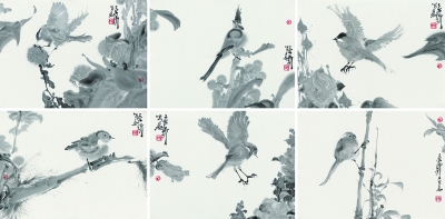 羽琳琅册1—6（国画） 2016年  周京新