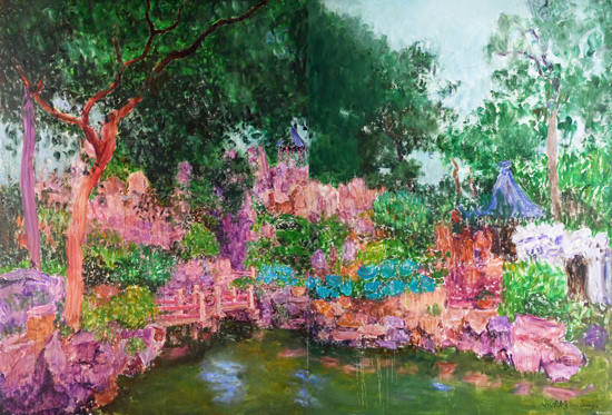 周春芽 豫园 2012 布面油画 272x408cm 华艺国际2017年春季拍卖会拍品