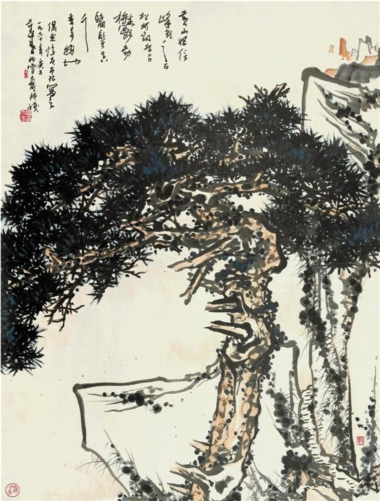 潘天寿 黄山松图轴 153×117cm 1960年