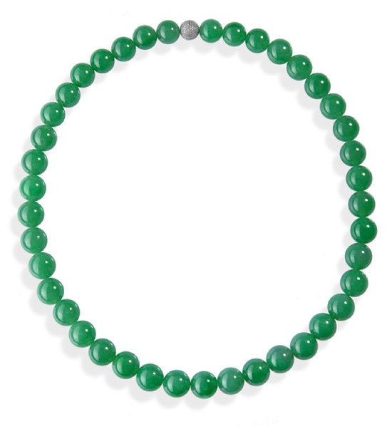 天然翡翠珠链

　　JADEITE BEAD NECKLACE