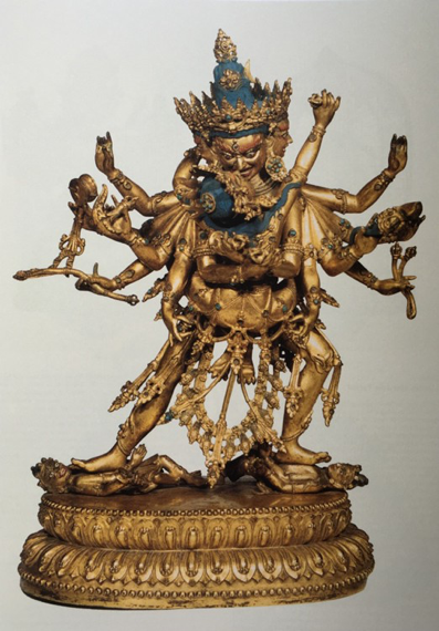 参阅3 上乐金刚，15世纪，高34.8厘米，西藏直贡寺藏品