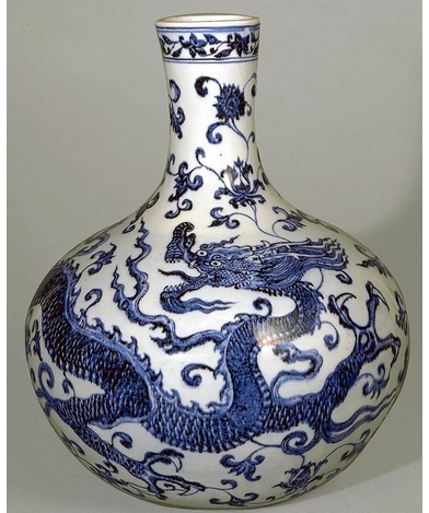元代瓷器多属青花,龙纹更是常见的纹式