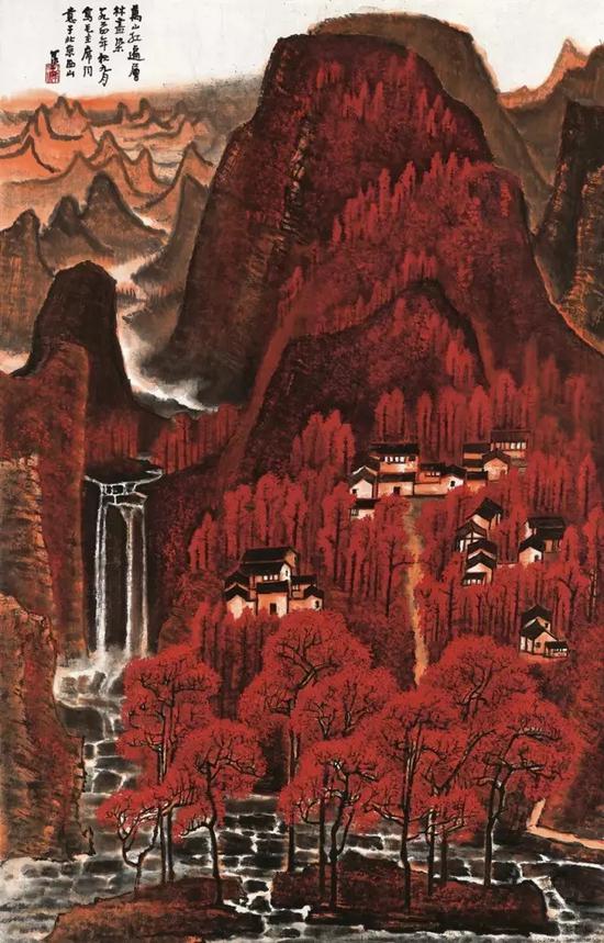 李可染 万山红遍.
