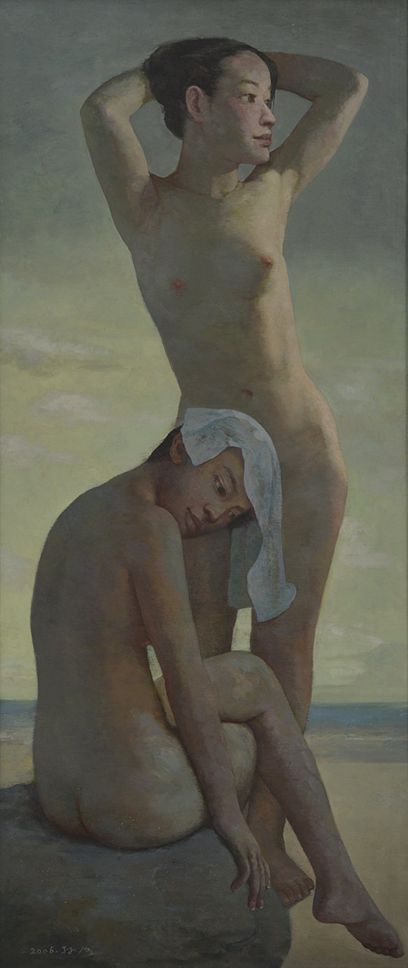 　　　　孙洛  Sun Luo

　　浴女  Sunshine Bath

　　布面油画  Oil on canvas

　　140x60 cm  2006