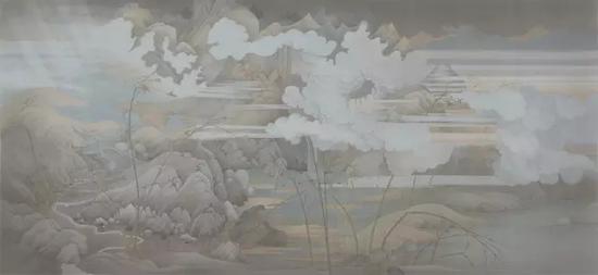 郝量《潇湘八景——万化》，绢本水墨，2015年