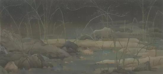 郝量《潇湘八景——雪色》,绢本水墨,2014-2015年