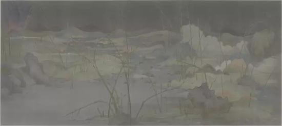 郝量《潇湘八景——瞬息》，绢本水墨，2014年