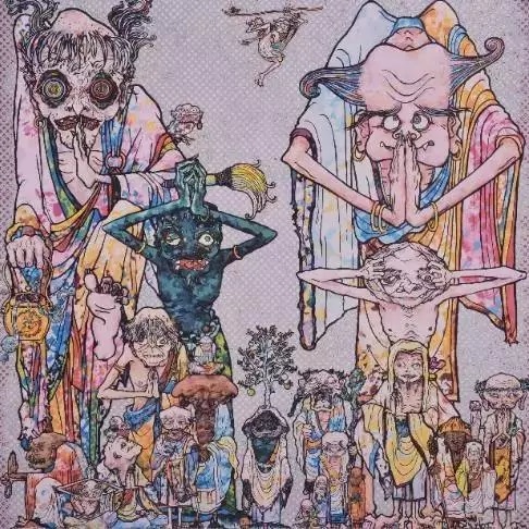 村上隆 日本YAN CONTEMPORARY ART 版画.千里眼 68 × 68cm