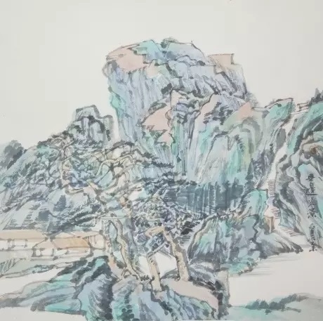 徐勇民《山林遥想·2015之二》33×33cm  2015 湖北中佳文化