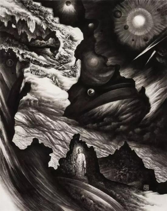 姬子《星云天机》183.5x146cm,2013 姬子个展