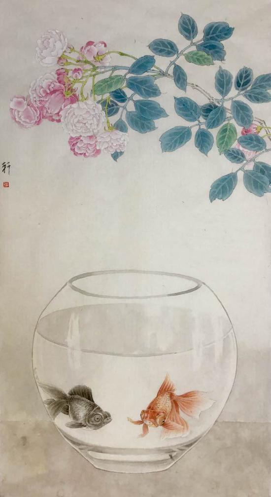 王艺轩作品《不摇香已乱 无风花自飞》