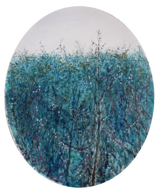 《小夜曲》，布面油画，50x70cm，2014 ，《 A serenade》，Oil on linen