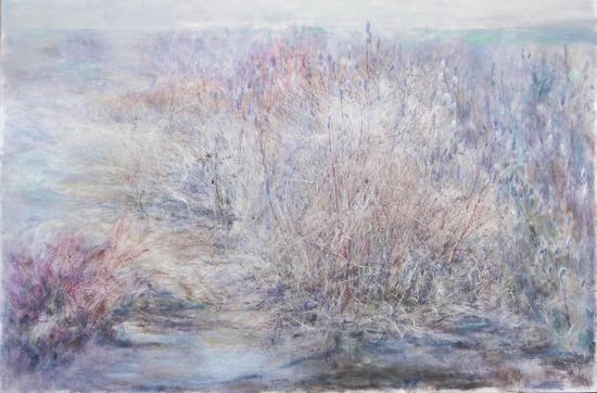 《暮秋之野》,布面油画，80 x 120 cm ，2015，《 The fileds of late autumn 》,  Oil on linen