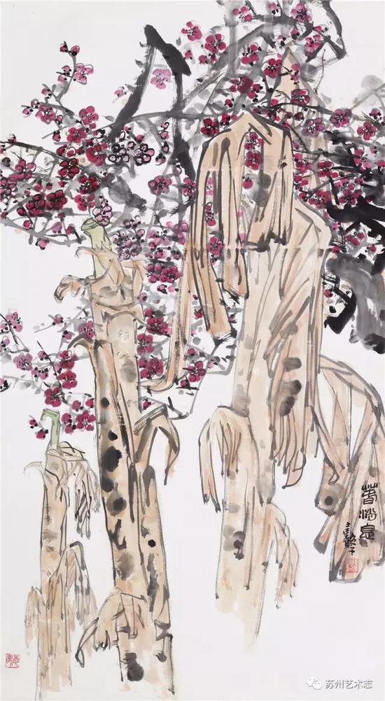 春消息 20世纪90年代后期 国画 136cm×68cm