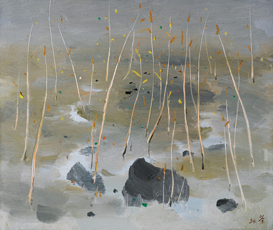 LOT 621 吴冠中 春秋 布面 油画 1994年