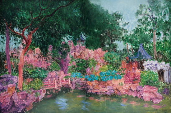 LOT 620  周春芽  豫园   布面 油画  2012年 