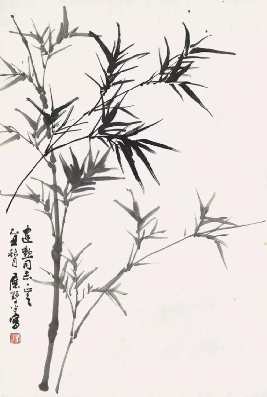 Lot444 应野平 (1910-1990) 慈竹春阴 镜心 水墨纸本 1985年作 68.8×45.5cm. 约2.8平尺