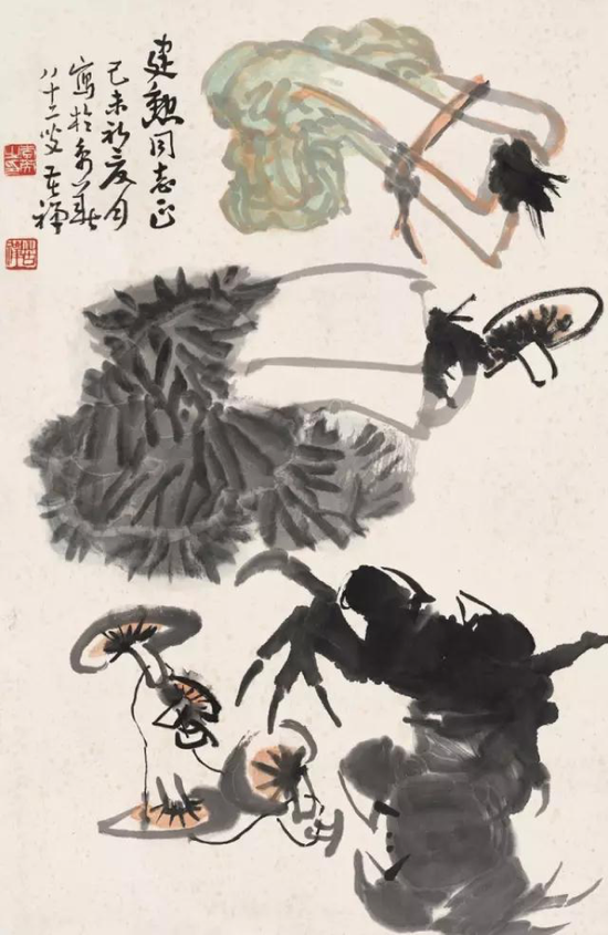 Lot446 李苦禅(1899-1983) 清味 立轴 设色纸本 1979年作 67.5×44cm. 约2.7平尺