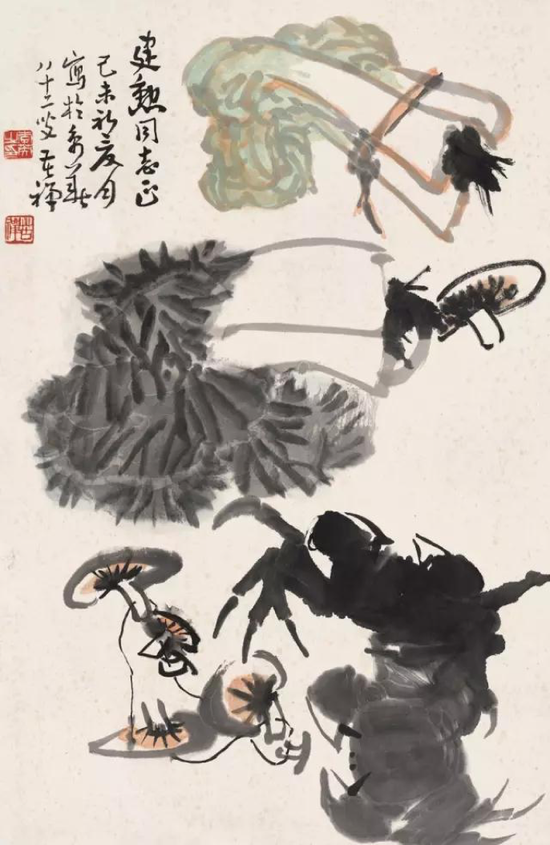 Lot446   李苦禅(1899-1983) 清味   立轴 设色纸本 1979年作   67.5×44cm. 约2.7平尺 