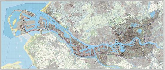 鹿特丹地图 图片源自 https://commons.wikimedia.org/wiki/File:2013-Rotterdam.jpg
