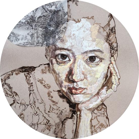 Ī��-�����Ͳ�-Gazing through your mist II-48x48cm-2017