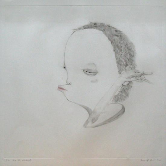 名称： 时光机二十号 时间：2012材料：铜板版画尺寸：70x70CM