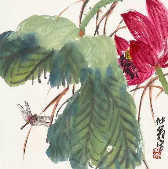 郭石夫《花卉草虫》34X34cm 2012年