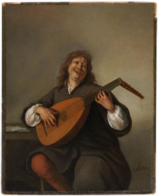 扬·斯特恩,弹琴的自画像 ,1664