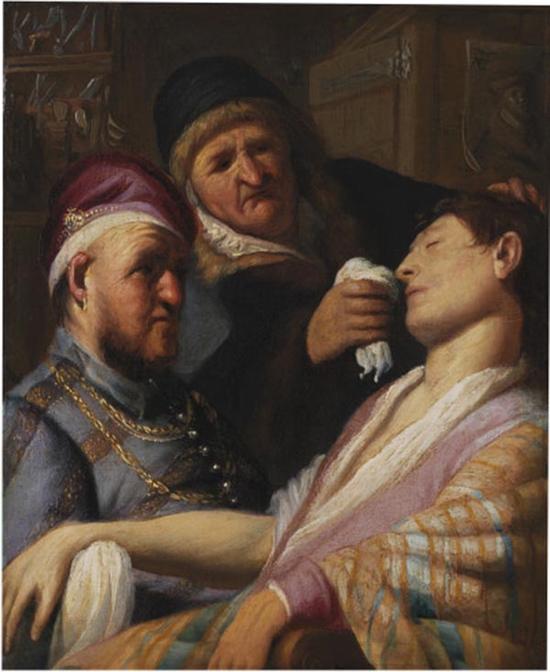 伦勃朗,无意识病人—气味预言,1624