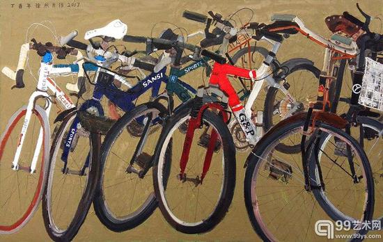 徐然书 单车肖像13 160X100cm 油画 2016年