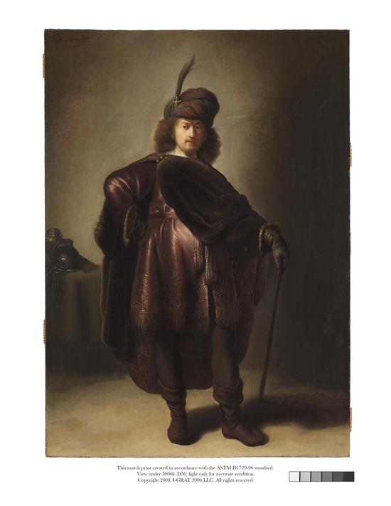 伊萨克?德?汝德维尔 (1612-1648)
《身着东方传统服装的伦勃朗肖像》
1631年
木板油画
70.8×50.5厘米