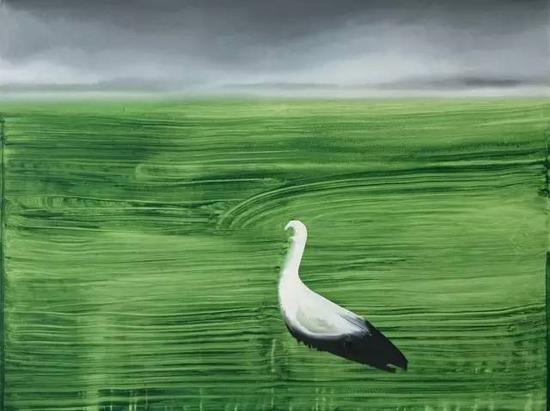 ▲ Wilhelm Sasnal《Stork》，2014年