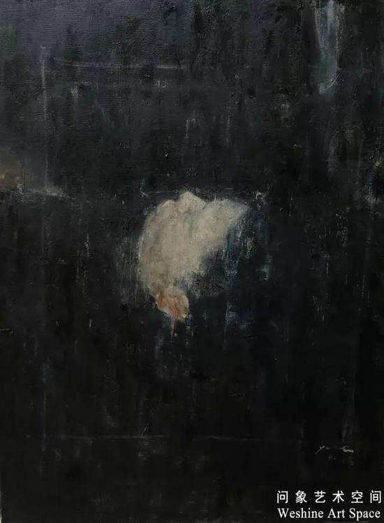 《头颅上的白色物3》60×80cm 布面油画 2014年