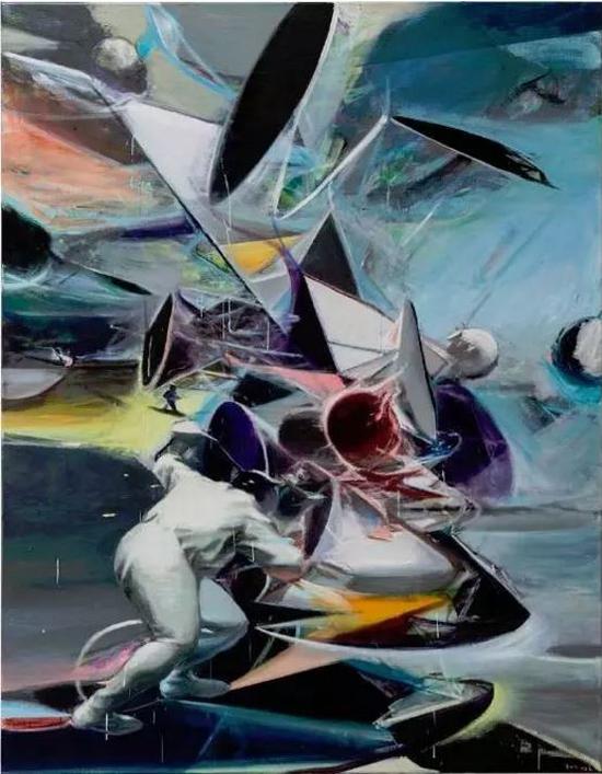 贾蔼力,《Geometry in the sky》,2017年