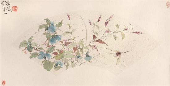 解语花  纸本设色  45X24cm