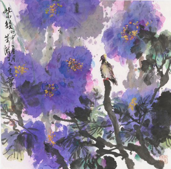 《紫韵》  48×48cm