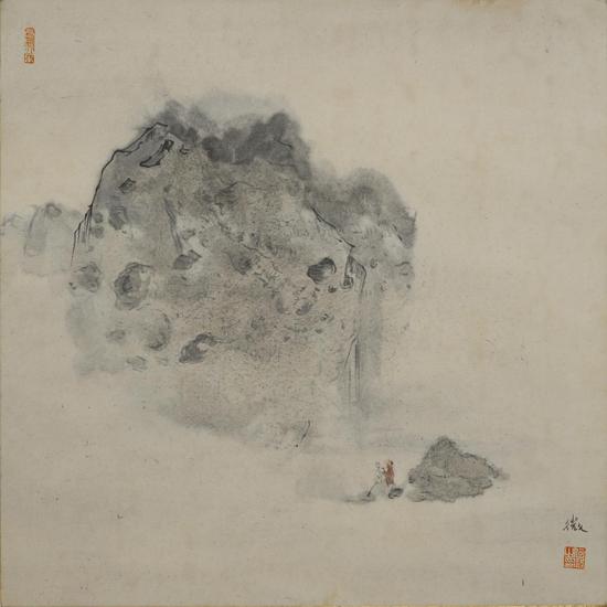武夷云山（二） 39×39cm 纸本水墨 2016        Wuyi Mount-2,  Water-ink on rice paper