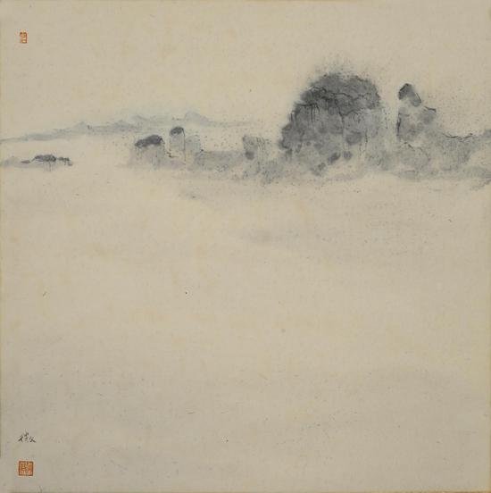武夷云山（一） 39×39cm 纸本水墨 2016         Wuyi Mount-1,  Water-ink on rice paper