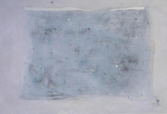 咸苦的深海No.19，85x60cm，纸本水墨 综合材料，2015